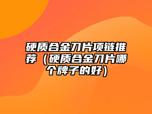 硬質(zhì)合金刀片項(xiàng)鏈推薦（硬質(zhì)合金刀片哪個(gè)牌子的好）