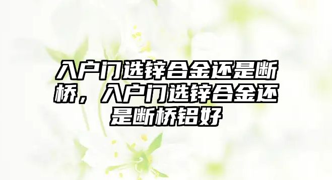 入戶門選鋅合金還是斷橋，入戶門選鋅合金還是斷橋鋁好