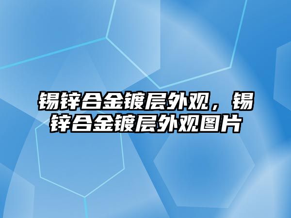 錫鋅合金鍍層外觀，錫鋅合金鍍層外觀圖片