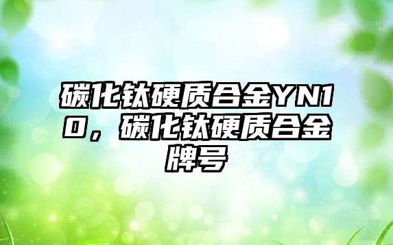 碳化鈦硬質(zhì)合金YN10，碳化鈦硬質(zhì)合金牌號