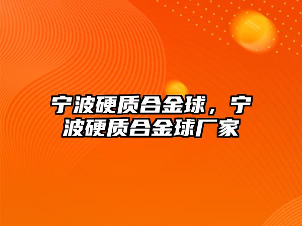 寧波硬質合金球，寧波硬質合金球廠家