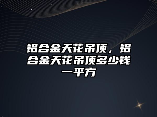 鋁合金天花吊頂，鋁合金天花吊頂多少錢一平方