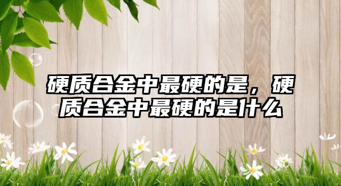 硬質(zhì)合金中最硬的是，硬質(zhì)合金中最硬的是什么