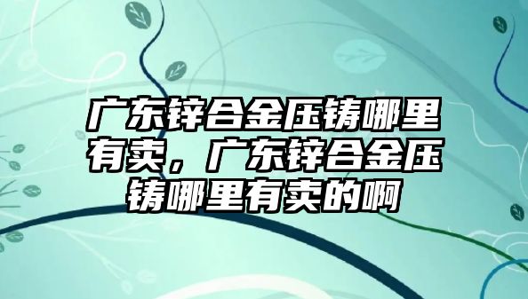 廣東鋅合金壓鑄哪里有賣，廣東鋅合金壓鑄哪里有賣的啊