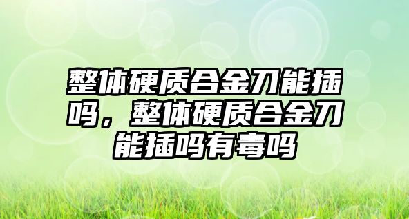 整體硬質(zhì)合金刀能插嗎，整體硬質(zhì)合金刀能插嗎有毒嗎