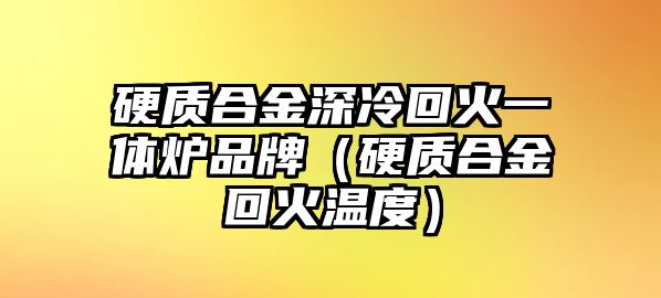 硬質(zhì)合金深冷回火一體爐品牌（硬質(zhì)合金回火溫度）