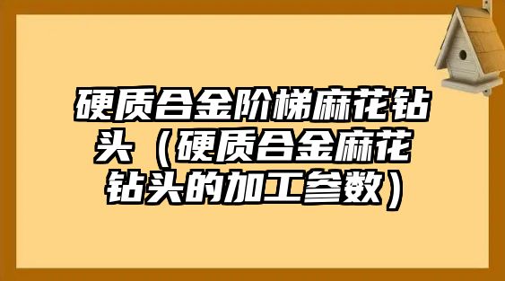 硬質合金階梯麻花鉆頭（硬質合金麻花鉆頭的加工參數）