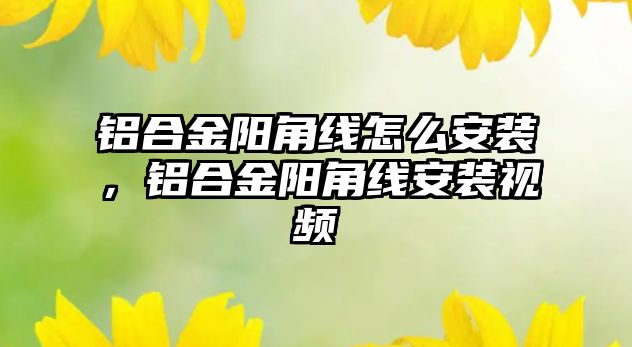 鋁合金陽角線怎么安裝，鋁合金陽角線安裝視頻