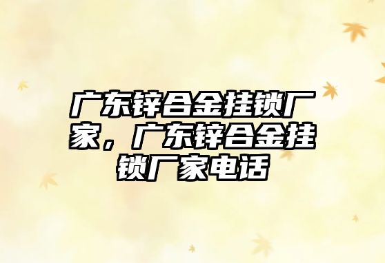 廣東鋅合金掛鎖廠家，廣東鋅合金掛鎖廠家電話