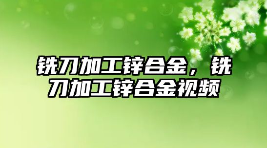 銑刀加工鋅合金，銑刀加工鋅合金視頻