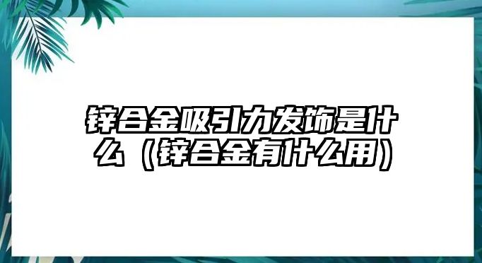 鋅合金吸引力發(fā)飾是什么（鋅合金有什么用）