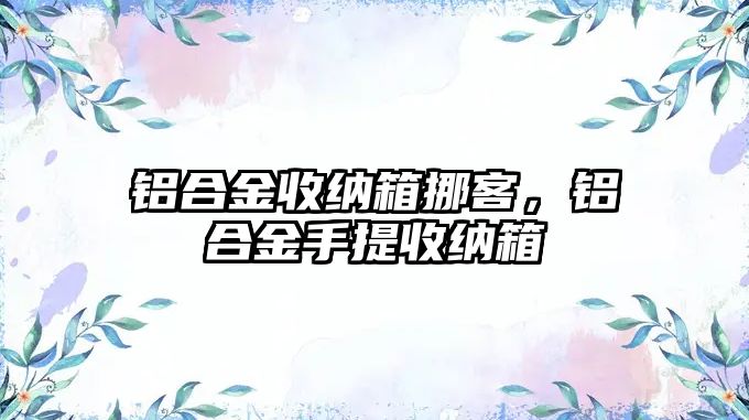 鋁合金收納箱挪客，鋁合金手提收納箱