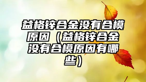 益格鋅合金沒(méi)有合模原因（益格鋅合金沒(méi)有合模原因有哪些）