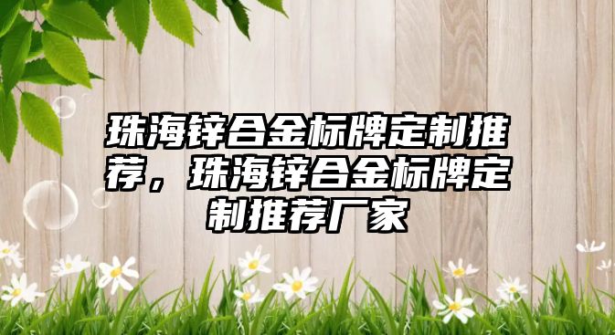 珠海鋅合金標(biāo)牌定制推薦，珠海鋅合金標(biāo)牌定制推薦廠家