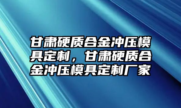 甘肅硬質(zhì)合金沖壓模具定制，甘肅硬質(zhì)合金沖壓模具定制廠家