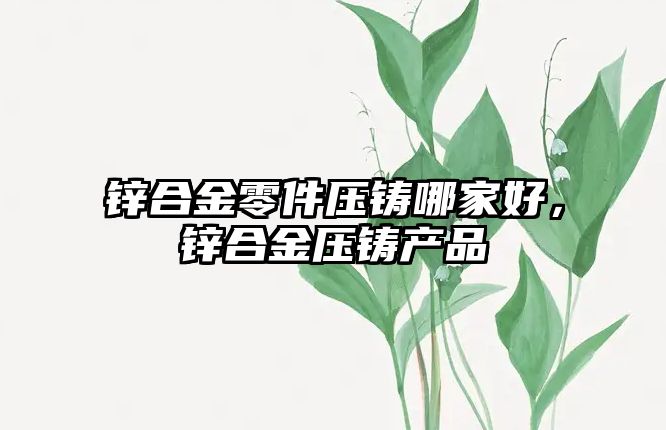 鋅合金零件壓鑄哪家好，鋅合金壓鑄產(chǎn)品