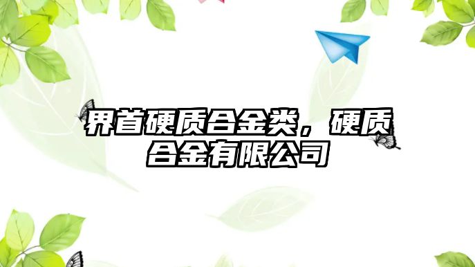 界首硬質(zhì)合金類，硬質(zhì)合金有限公司