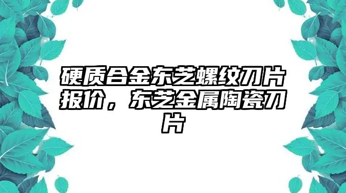 硬質(zhì)合金東芝螺紋刀片報(bào)價(jià)，東芝金屬陶瓷刀片