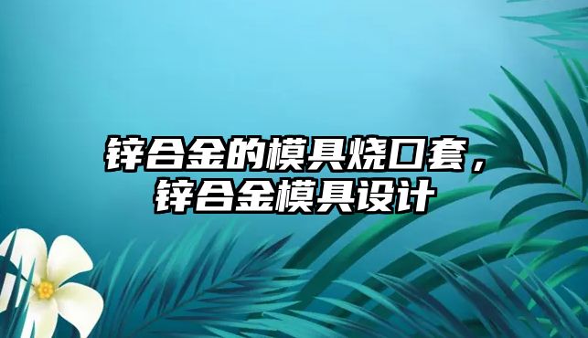 鋅合金的模具燒囗套，鋅合金模具設計