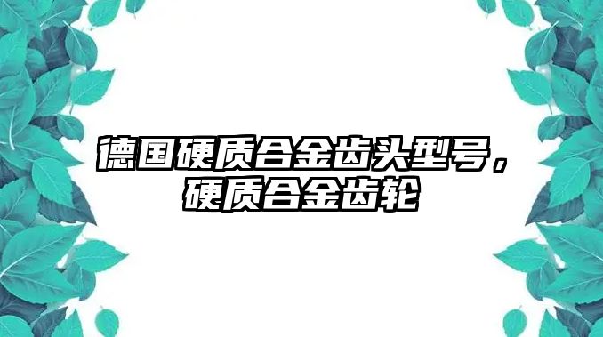 德國硬質(zhì)合金齒頭型號(hào)，硬質(zhì)合金齒輪