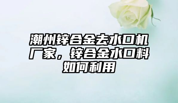 潮州鋅合金去水口機廠家，鋅合金水口料如何利用