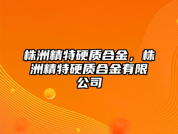 株洲精特硬質(zhì)合金，株洲精特硬質(zhì)合金有限公司