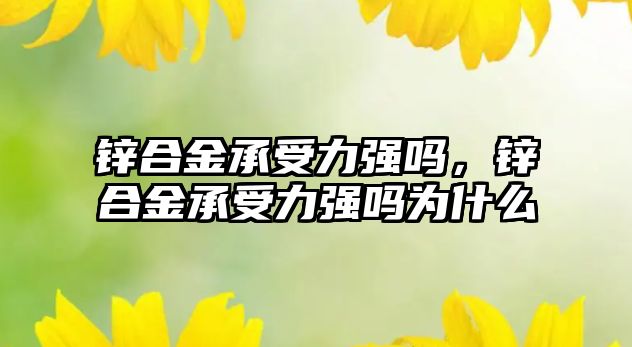 鋅合金承受力強嗎，鋅合金承受力強嗎為什么