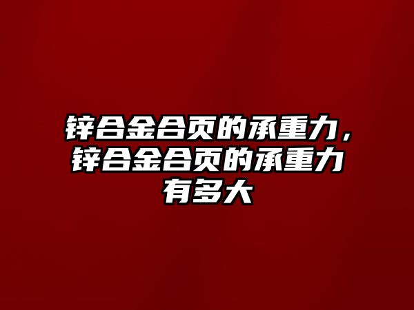 鋅合金合頁的承重力，鋅合金合頁的承重力有多大