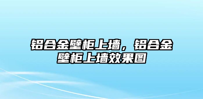 鋁合金壁柜上墻，鋁合金壁柜上墻效果圖