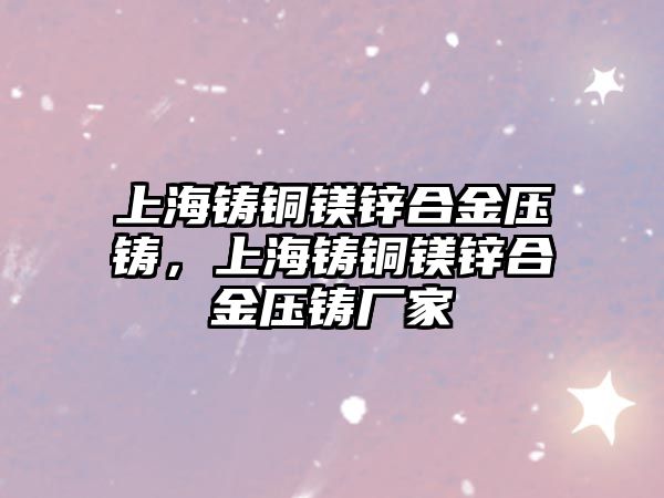 上海鑄銅鎂鋅合金壓鑄，上海鑄銅鎂鋅合金壓鑄廠家