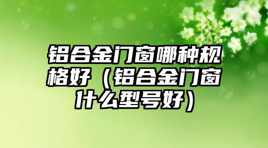 鋁合金門窗哪種規(guī)格好（鋁合金門窗什么型號(hào)好）