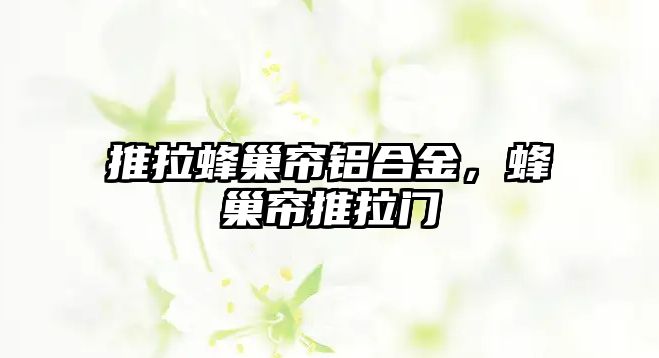 推拉蜂巢簾鋁合金，蜂巢簾推拉門(mén)