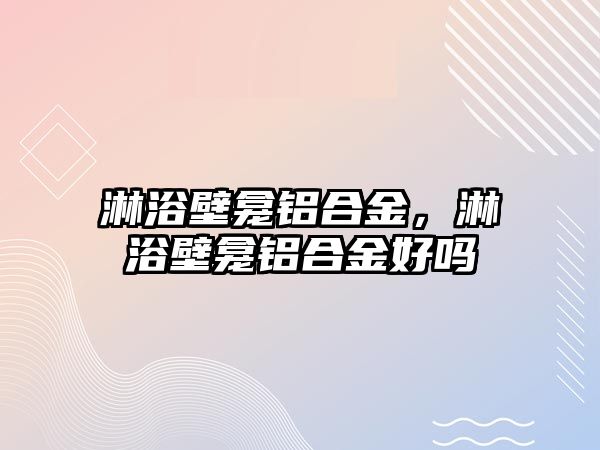 淋浴壁龕鋁合金，淋浴壁龕鋁合金好嗎