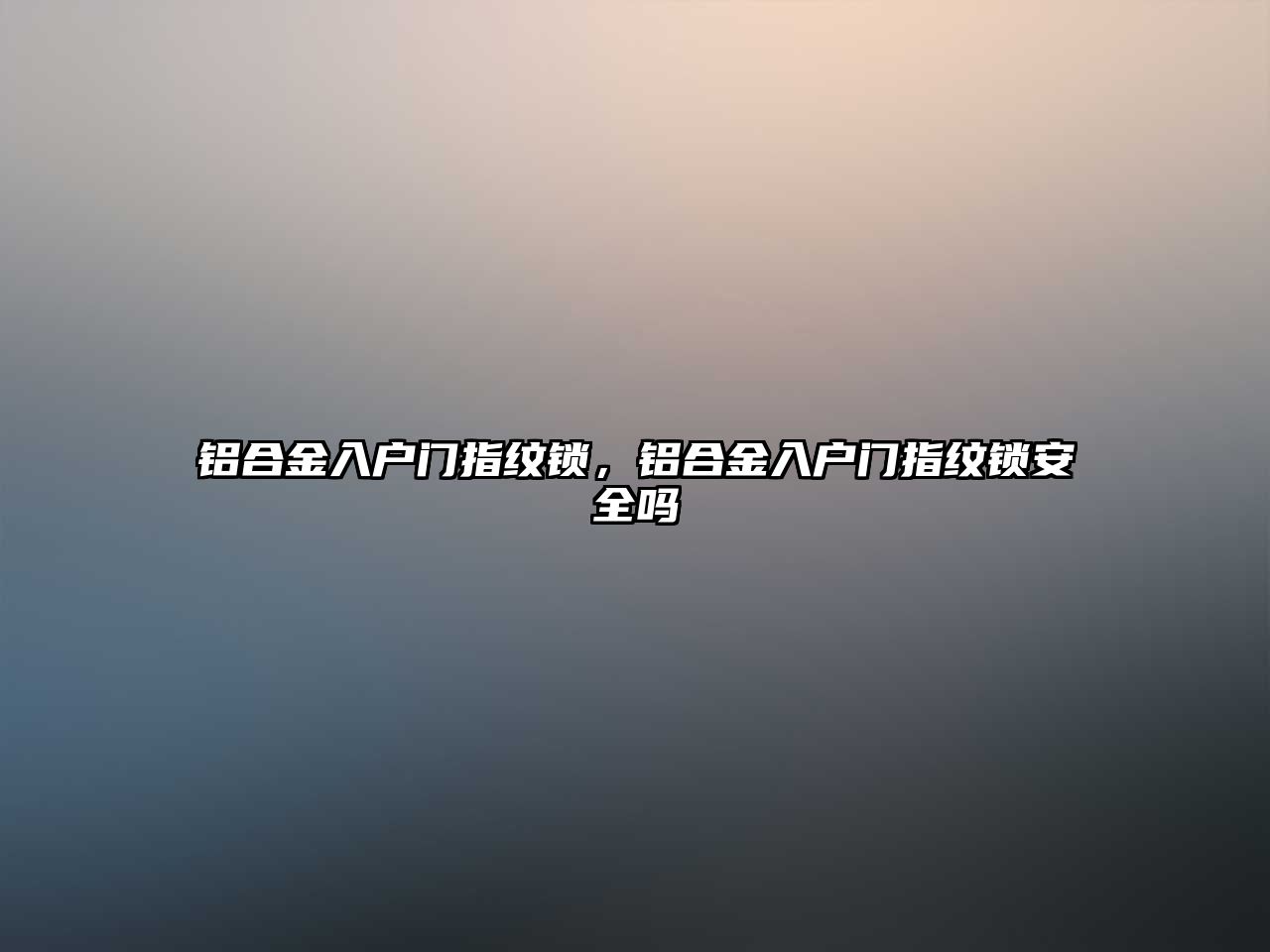 鋁合金入戶門指紋鎖，鋁合金入戶門指紋鎖安全嗎