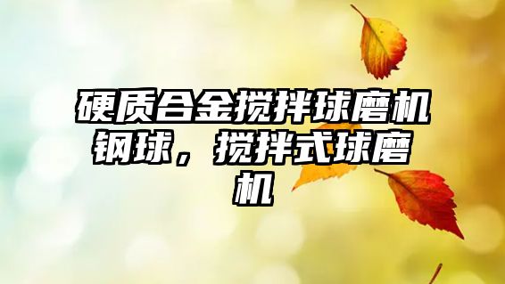 硬質(zhì)合金攪拌球磨機鋼球，攪拌式球磨機