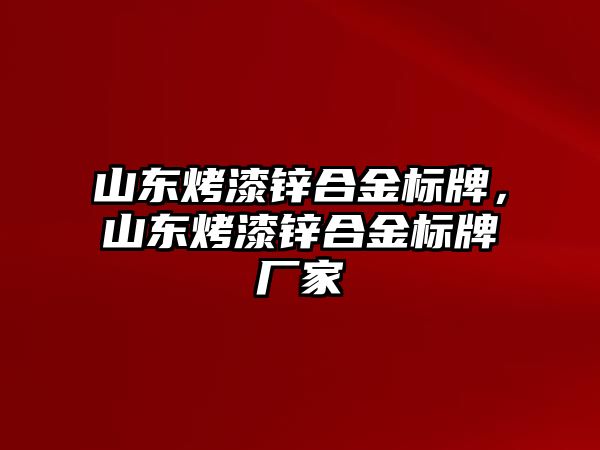 山東烤漆鋅合金標(biāo)牌，山東烤漆鋅合金標(biāo)牌廠家