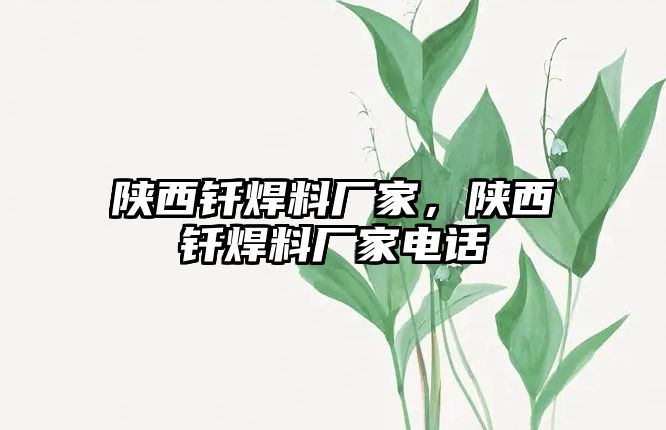 陜西釬焊料廠家，陜西釬焊料廠家電話