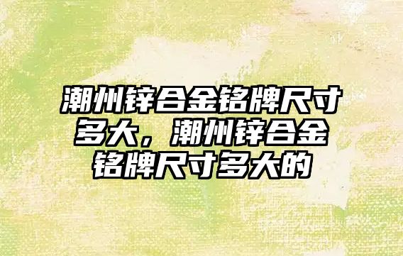 潮州鋅合金銘牌尺寸多大，潮州鋅合金銘牌尺寸多大的