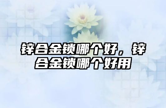 鋅合金鎖哪個(gè)好，鋅合金鎖哪個(gè)好用