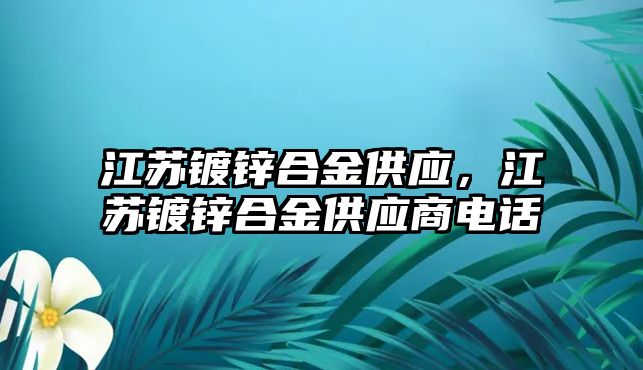 江蘇鍍鋅合金供應(yīng)，江蘇鍍鋅合金供應(yīng)商電話