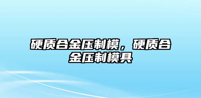 硬質(zhì)合金壓制模，硬質(zhì)合金壓制模具