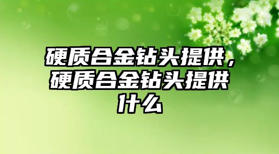 硬質(zhì)合金鉆頭提供，硬質(zhì)合金鉆頭提供什么