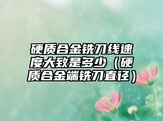 硬質(zhì)合金銑刀線速度大致是多少（硬質(zhì)合金端銑刀直徑）