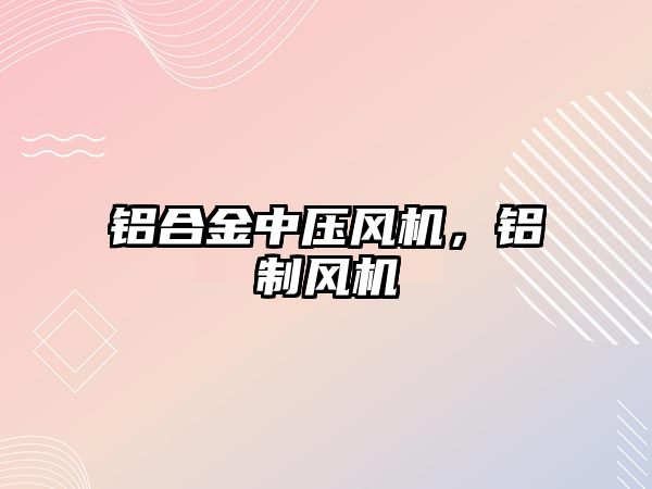 鋁合金中壓風(fēng)機，鋁制風(fēng)機