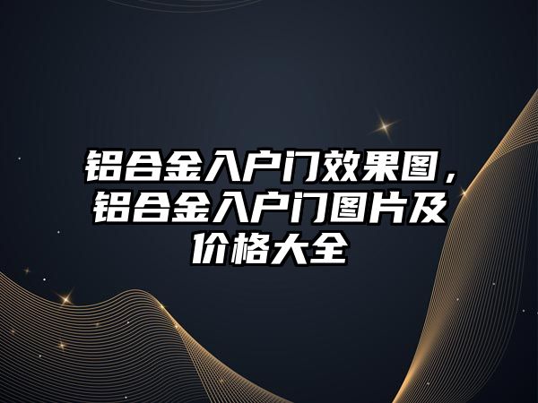 鋁合金入戶門效果圖，鋁合金入戶門圖片及價格大全