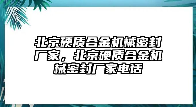 北京硬質(zhì)合金機械密封廠家，北京硬質(zhì)合金機械密封廠家電話