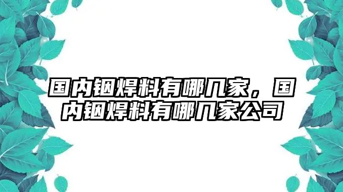 國內銦焊料有哪幾家，國內銦焊料有哪幾家公司