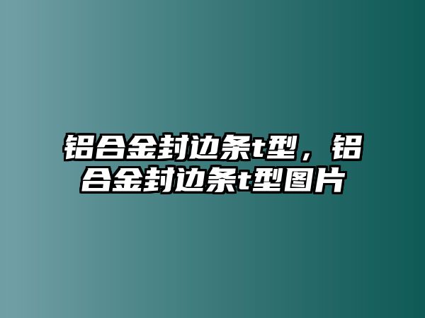 鋁合金封邊條t型，鋁合金封邊條t型圖片