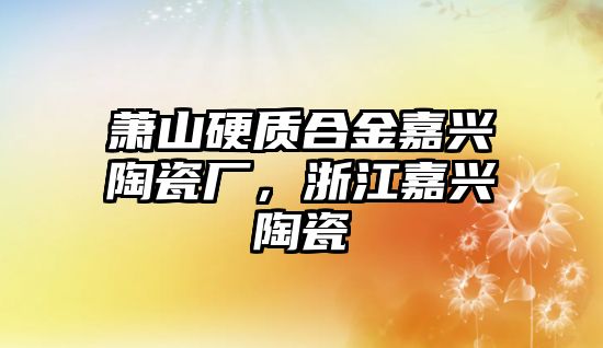 蕭山硬質(zhì)合金嘉興陶瓷廠，浙江嘉興陶瓷