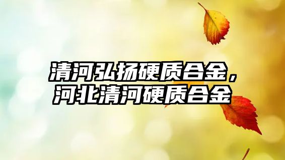 清河弘揚硬質合金，河北清河硬質合金